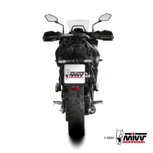 Mivv Slip-On Oval black con tapa carbono Kawasaki Versys 650 2024-25