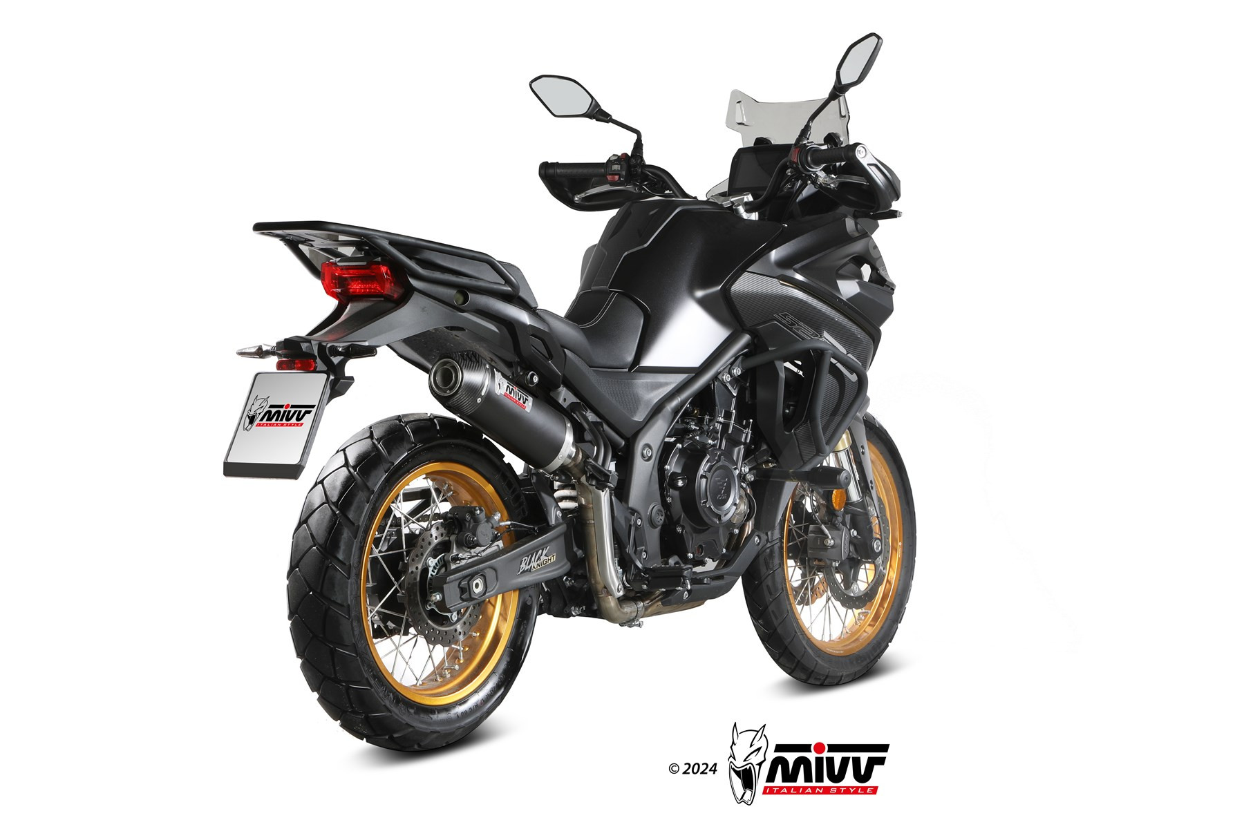 Mivv Slip-On Oval black con tapa carbono Voge Valico 525 DSX 2024-25