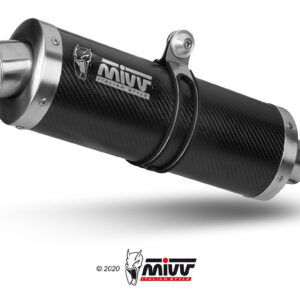 Mivv Slip-On Oval carbono Yamaha YZF 600 R6 2003-05