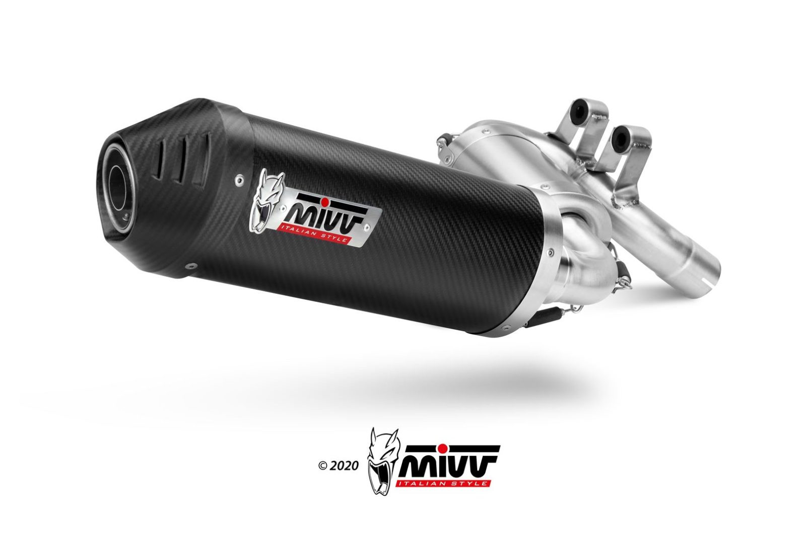 Mivv Slip-On Oval carbono con tapa carbono BMW F 900 XR 2020-25