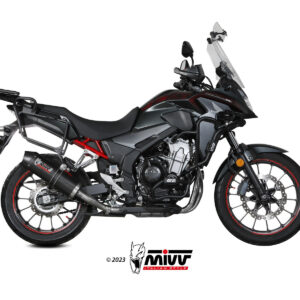 Mivv Slip-On Oval carbono con tapa carbono Honda CB 500 X 2021-25