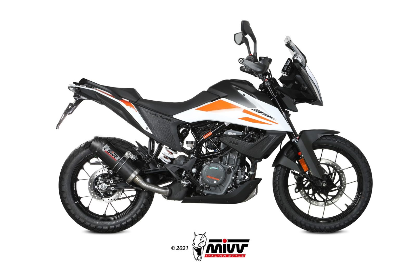 Mivv Slip-On Oval carbono con tapa carbono KTM 390 Adventure 2020-24