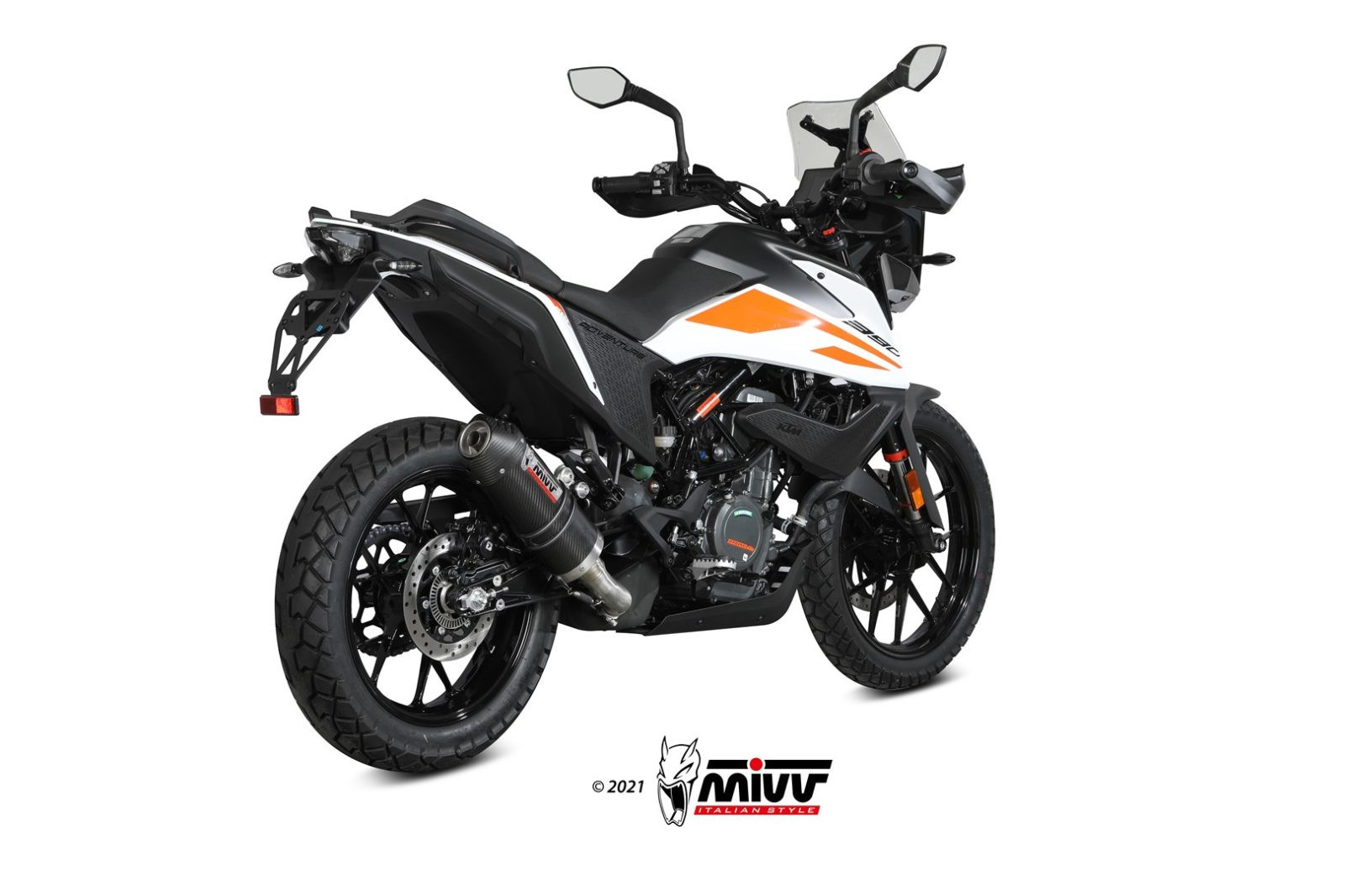 Mivv Slip-On Oval carbono con tapa carbono KTM 390 Adventure 2020-24