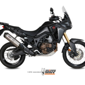 Mivv Slip-On Oval titan con tapa carbono Honda CRF 1000 L Africa Twin 2016-19