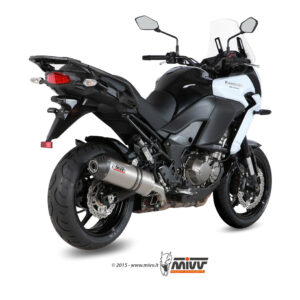 Mivv Slip-On Oval titan con tapa carbono Kawasaki Versys 1000 2015-18
