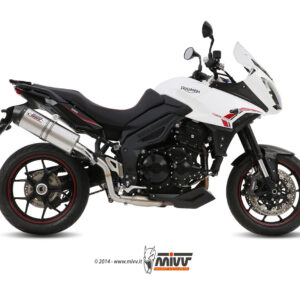 Mivv Slip-On Oval titan con tapa carbono Triumph Tiger 1050 Sport 2013-16