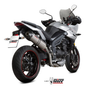 Mivv Slip-On Oval titan con tapa carbono Triumph Tiger 1050 Sport 2017-20