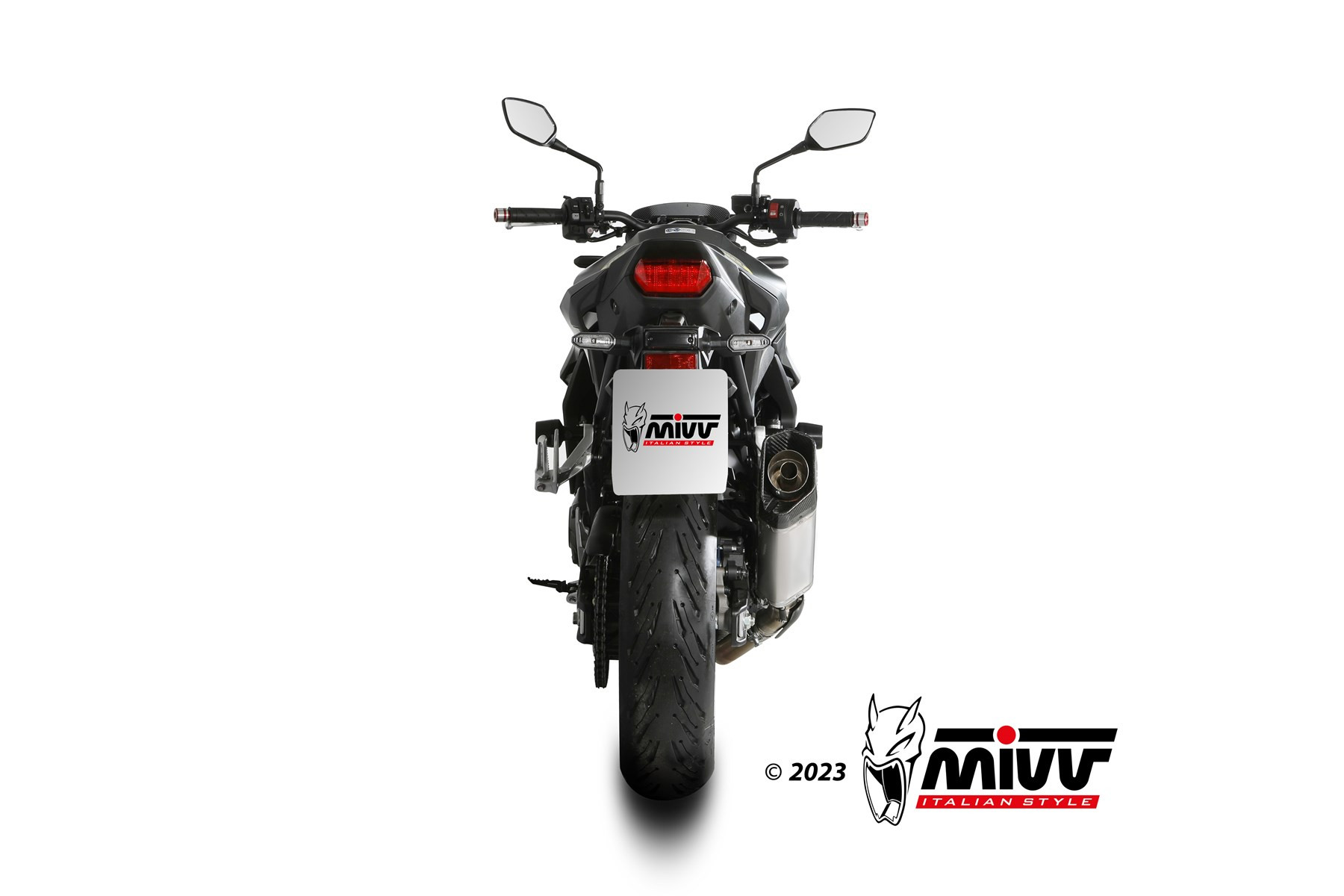 Mivv Slip-On Delta Race carbono Honda CB750 Hornet 2023-25