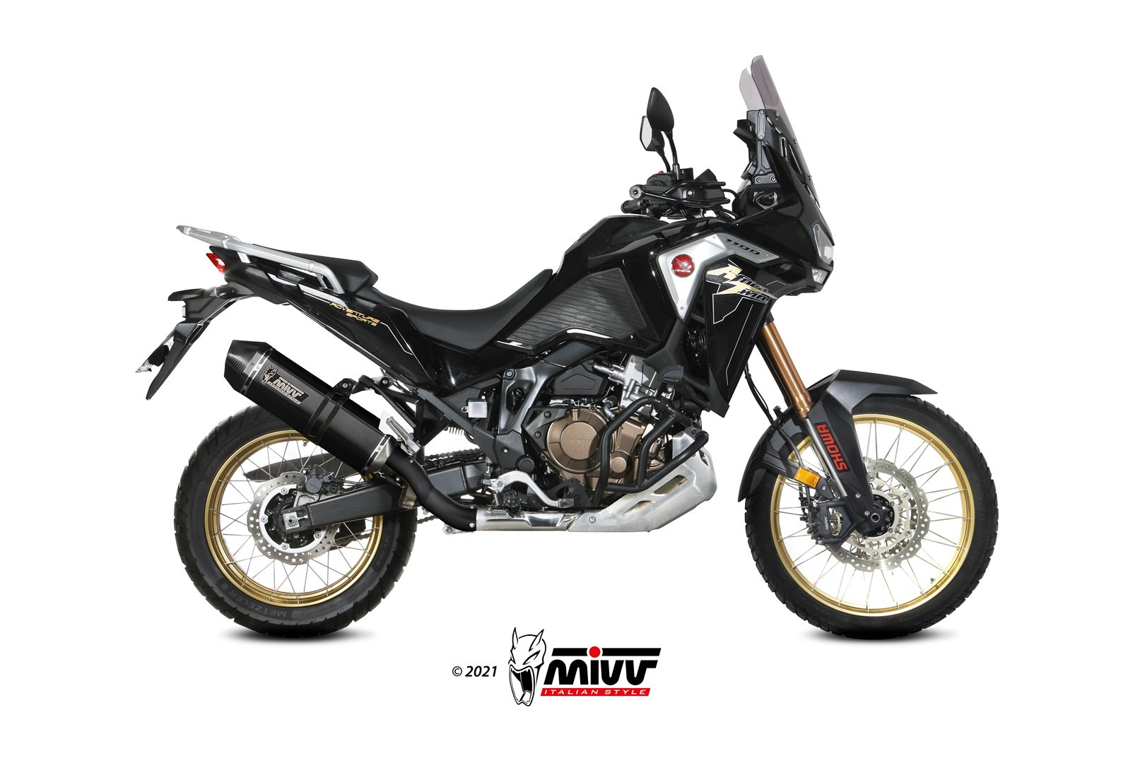 Mivv Slip-On Speed edge Black Honda CRF 1100 L Africa Twin 2020-25