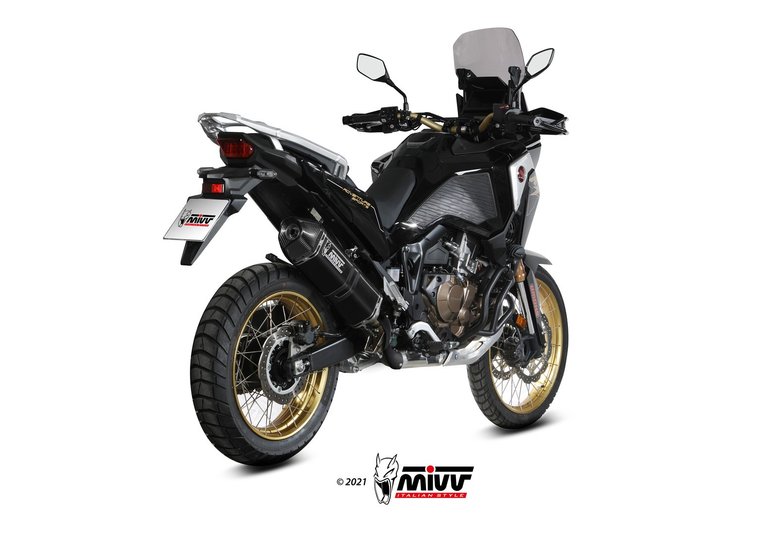 Mivv Slip-On Speed edge Black Honda CRF 1100 L Africa Twin 2020-25