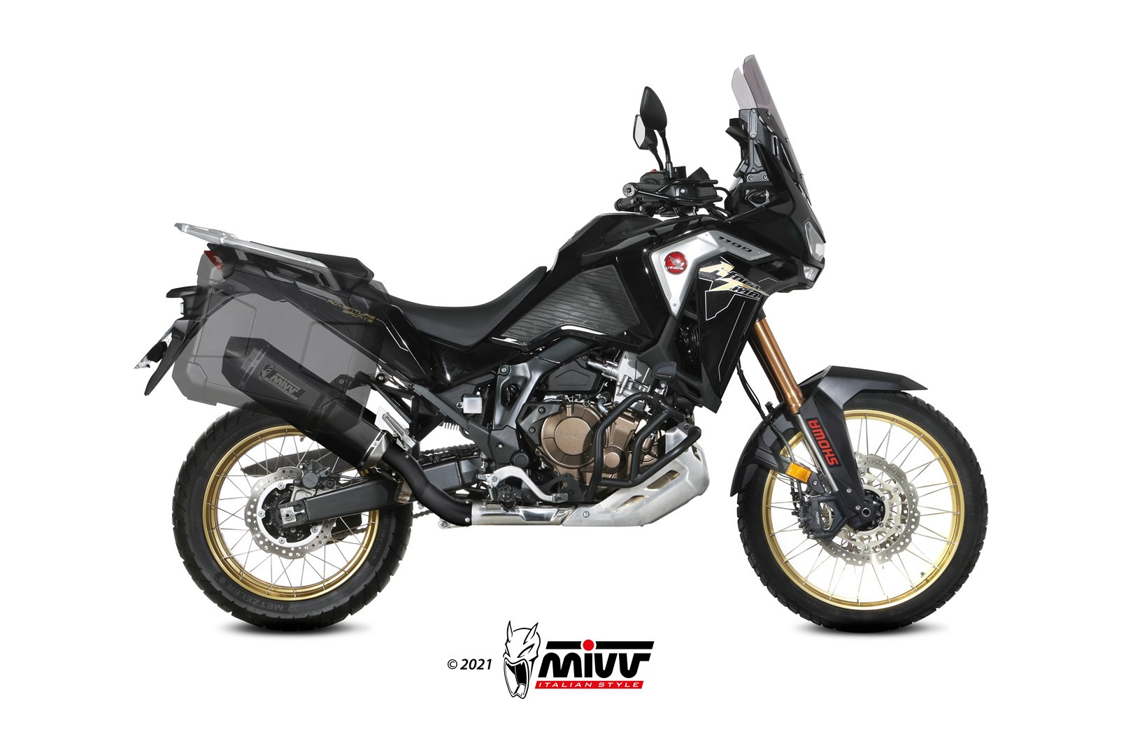 Mivv Slip-On Speed edge Black Honda CRF 1100 L Africa Twin 2020-25