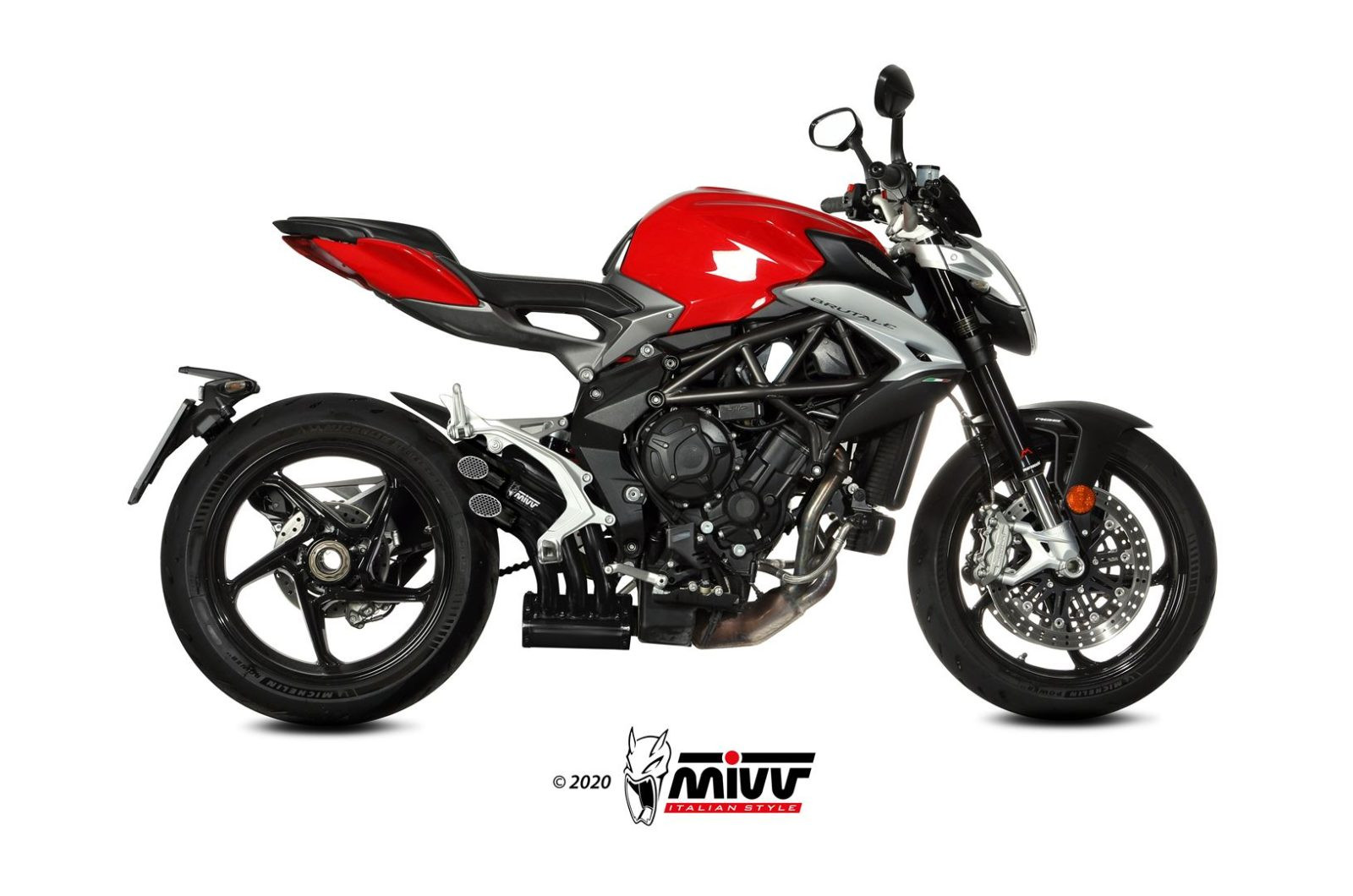 Mivv Slip-On Speed edge Black MV Agusta Brutale 800 RR 2017-25