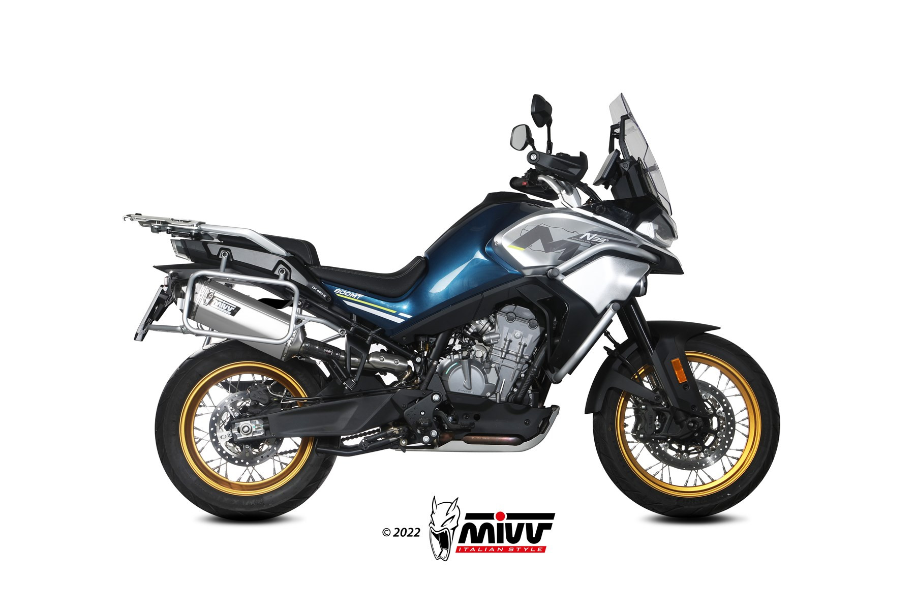 Mivv Slip-On Speed edge Black CF Moto 800MT 2022-25