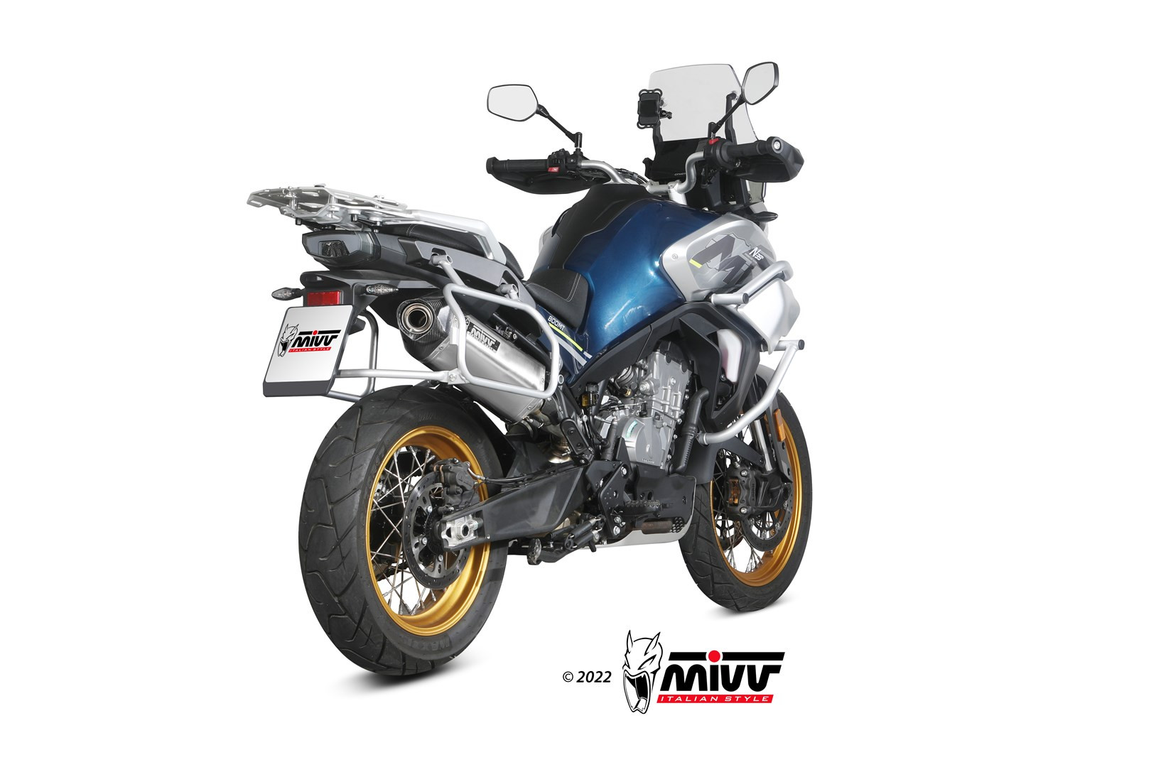 Mivv Slip-On Speed edge Black CF Moto 800MT 2022-25