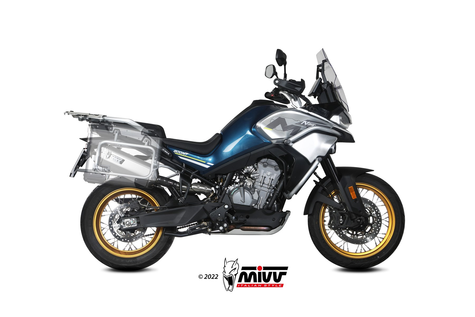 Mivv Slip-On Speed edge Black CF Moto 800MT 2022-25
