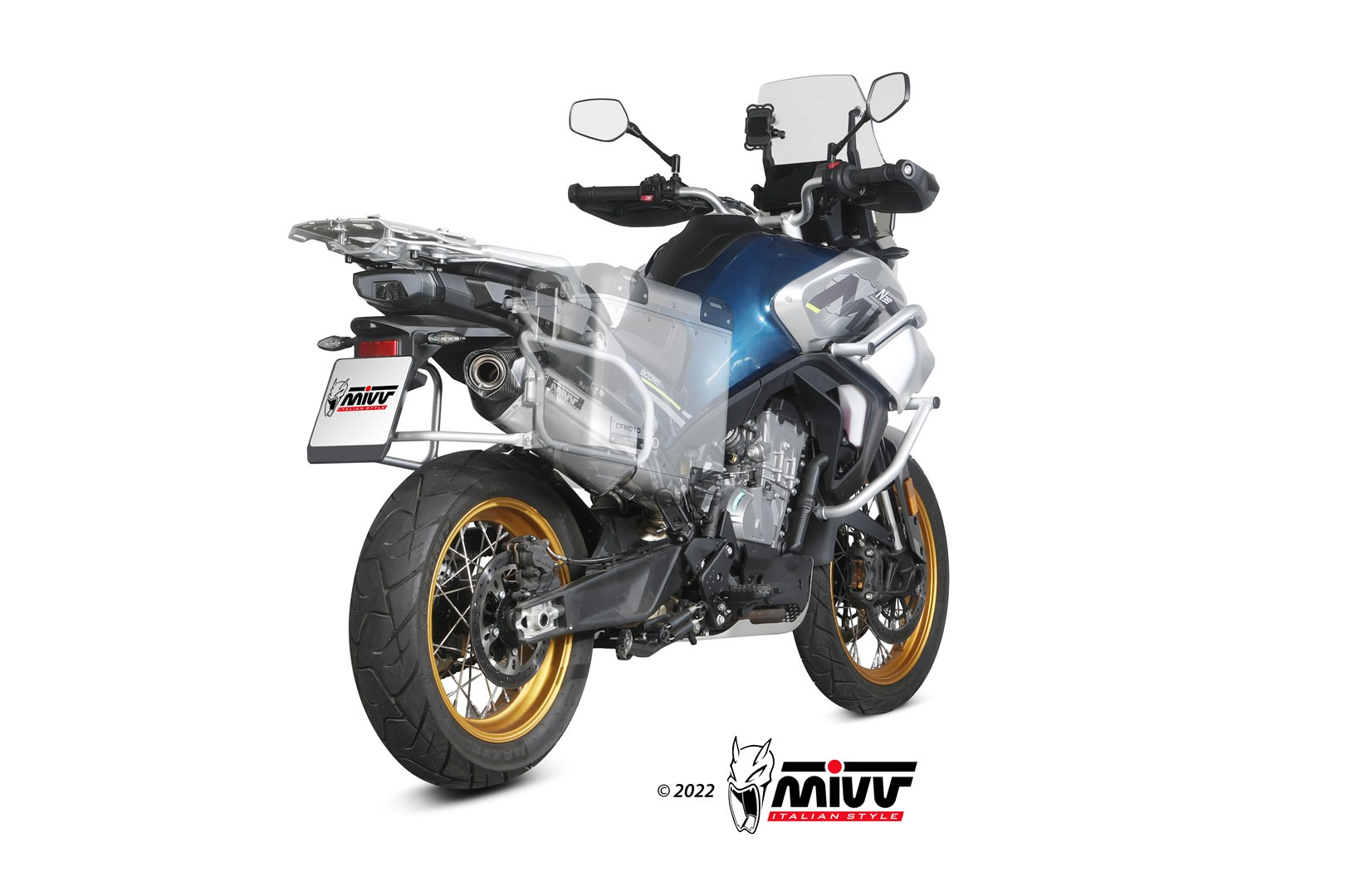 Mivv Slip-On Speed edge Black CF Moto 800MT 2022-25