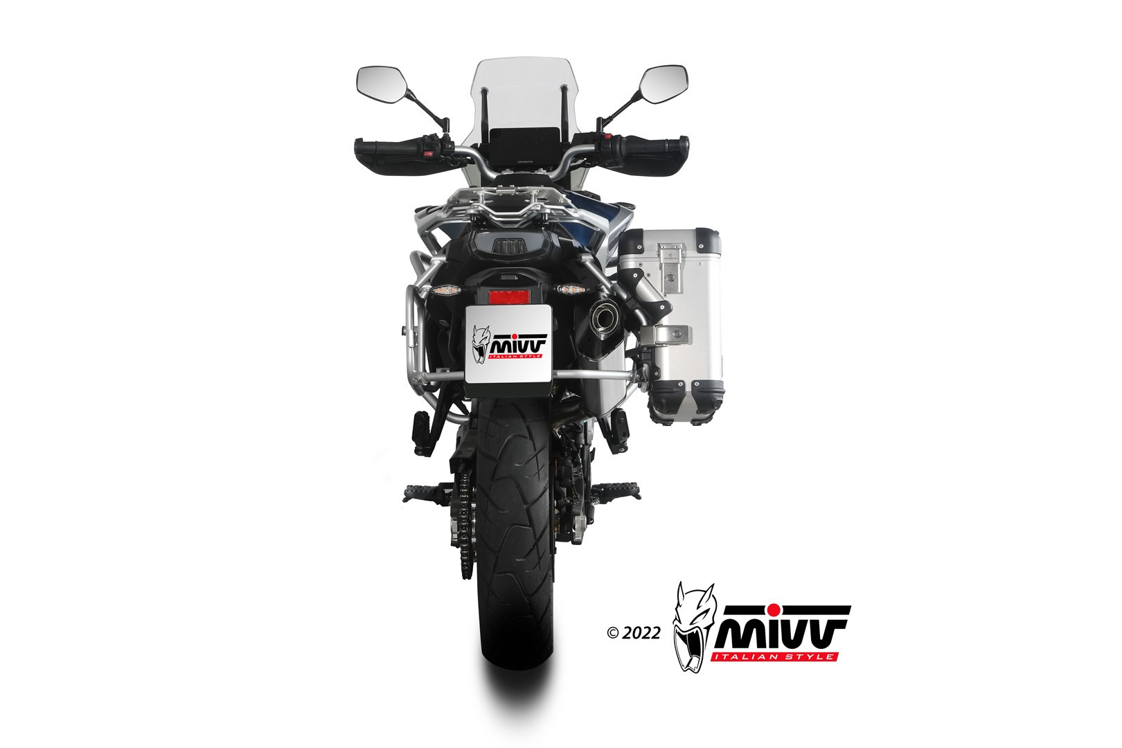 Mivv Slip-On Speed edge Black CF Moto 800MT 2022-25