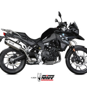 Mivv Slip-On Speed edge St. Steel con tapa carbono BMW F 800 GS 2024-25