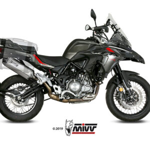 Mivv Slip-On Speed edge St. Steel con tapa carbono Benelli TRK 502 X 2018-25