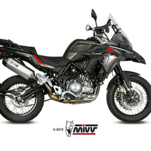 Mivv Slip-On Speed edge St. Steel con tapa carbono Benelli TRK 502 X 2018-25