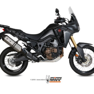 Mivv Slip-On Speed edge St. Steel con tapa carbono Honda CRF 1000 L Africa Twin 2016-19