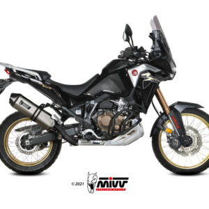 Mivv Slip-On Speed edge St. Steel con tapa carbono Honda CRF 1100 L Africa Twin 2020-25