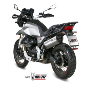 Mivv Slip-On Speed edge St. Steel con tapa carbono Moto Guzzi V85 TT 2019-25