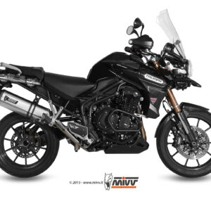 Mivv Slip-On Speed edge St. Steel con tapa carbono Triumph Tiger Explorer 1200 2012-15