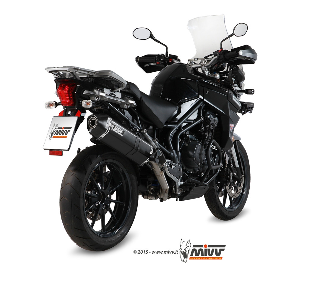 Mivv Slip-On GP black Triumph Speed Triple 2011-15