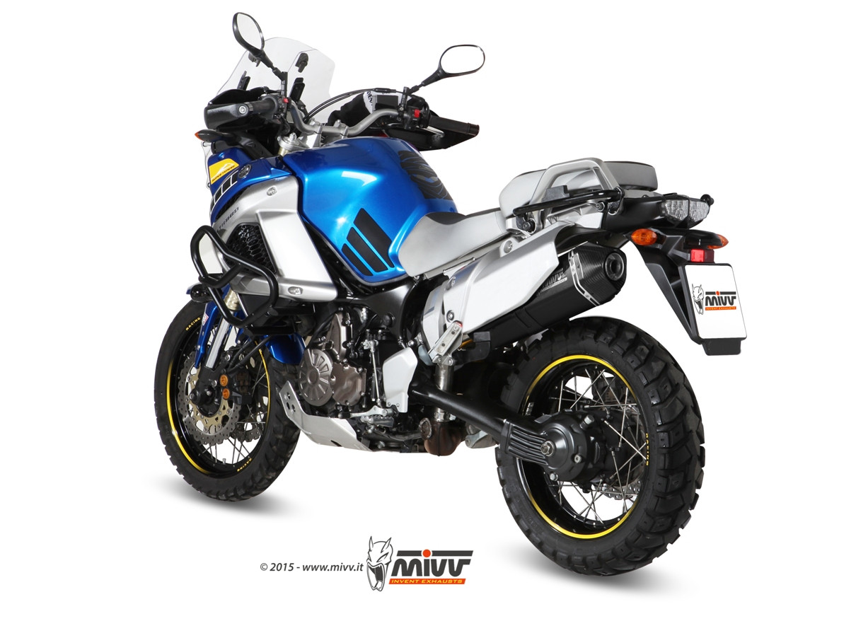 Mivv Slip-On Oval titan con tapa carbono Yamaha XT 1200 Z Superténéré 2010-20