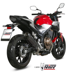 Mivv Slip-On Suono Black con tapa carbono Honda CB 500 F 2019-21