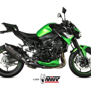Mivv Slip-On Suono Black con tapa carbono Kawasaki Z900 2020-24