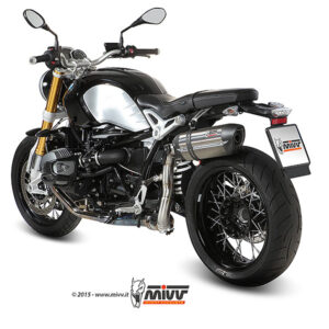 Mivv Slip-On Suono St. Steel con tapa carbono BMW R Nine T 2014-23