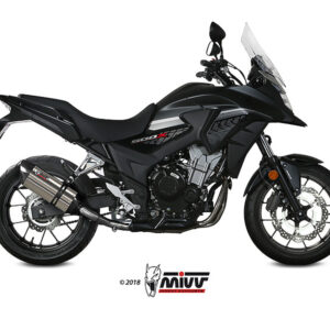 Mivv Slip-On Suono St. Steel con tapa carbono Honda CB 500 X 2017-22