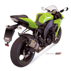 Mivv Slip-On Suono St. Steel con tapa carbono Kawasaki ZX-10 R 2008-10