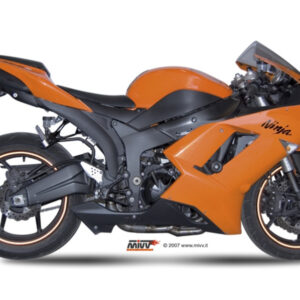 Mivv Slip-On Suono St. Steel con tapa carbono Kawasaki ZX-6 R 2007-08
