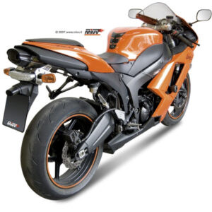Mivv Slip-On Suono St. Steel con tapa carbono Kawasaki ZX-6 R 2007-08