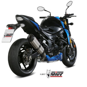 Mivv Slip-On Suono St. Steel con tapa carbono Suzuki GSX-S 750 2017-20