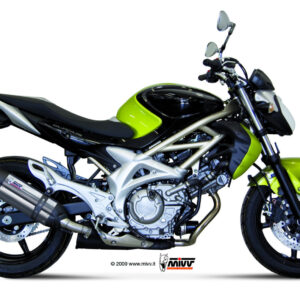 Mivv Slip-On Suono St. Steel con tapa carbono Suzuki Gladius 2009-15