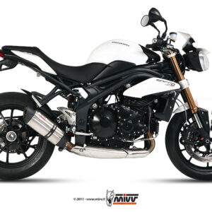 Mivv Slip-On Suono St. Steel con tapa carbono Triumph Speed Triple 2011-15