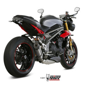 Mivv Slip-On Suono St. Steel con tapa carbono Triumph Speed Triple 2016-17