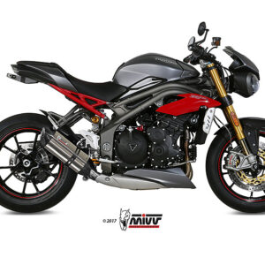 Mivv Slip-On Suono St. Steel con tapa carbono Triumph Speed Triple 2016-17