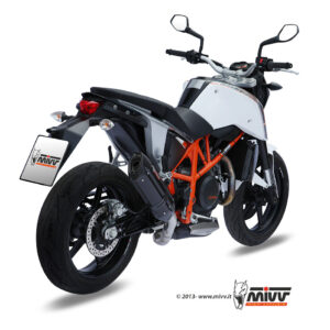 Mivv Slip-On Suono black con tapa carbono KTM 690 Duke 2012-18