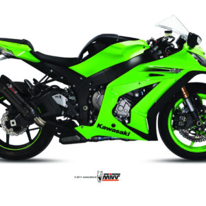 Mivv Slip-On Suono black con tapa carbono Kawasaki ZX-10 R 2011-15