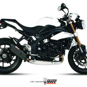 Mivv Slip-On Suono black con tapa carbono Triumph Speed Triple 2011-15
