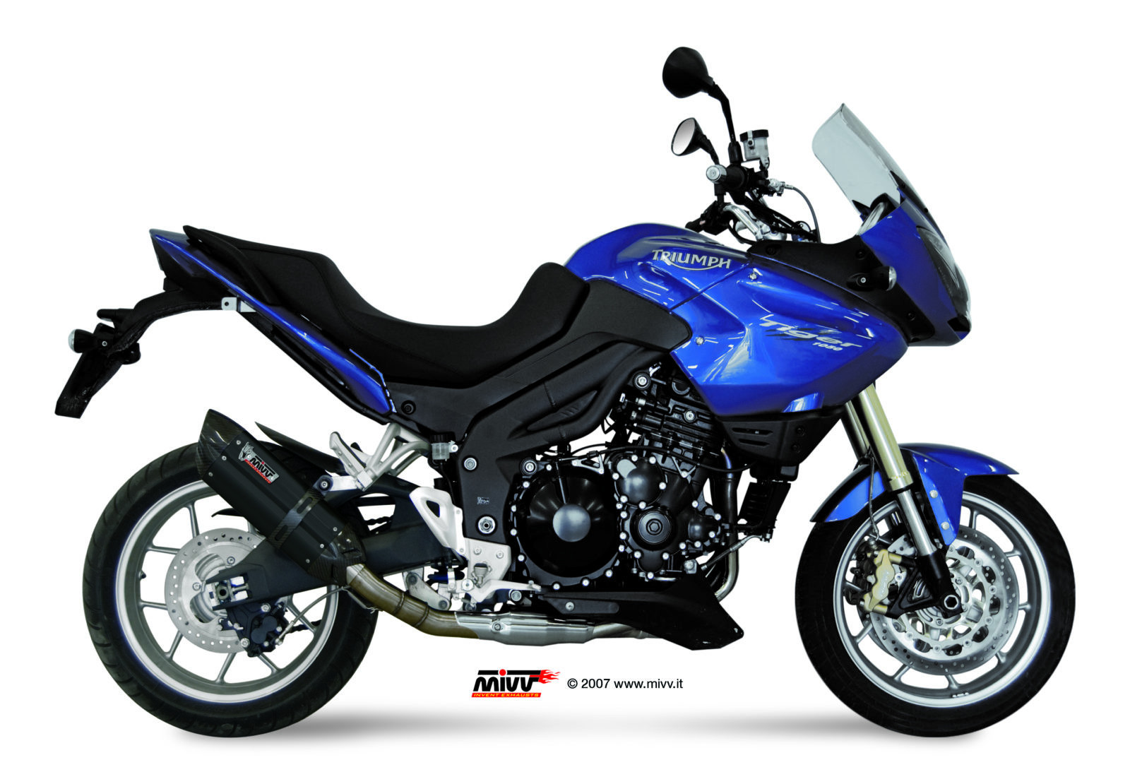 Mivv Slip-On GP black Triumph Speed Triple 2007-10