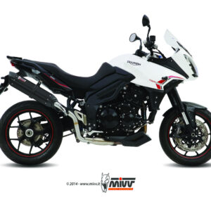 Mivv Slip-On Suono black con tapa carbono Triumph Tiger 1050 Sport 2013-16