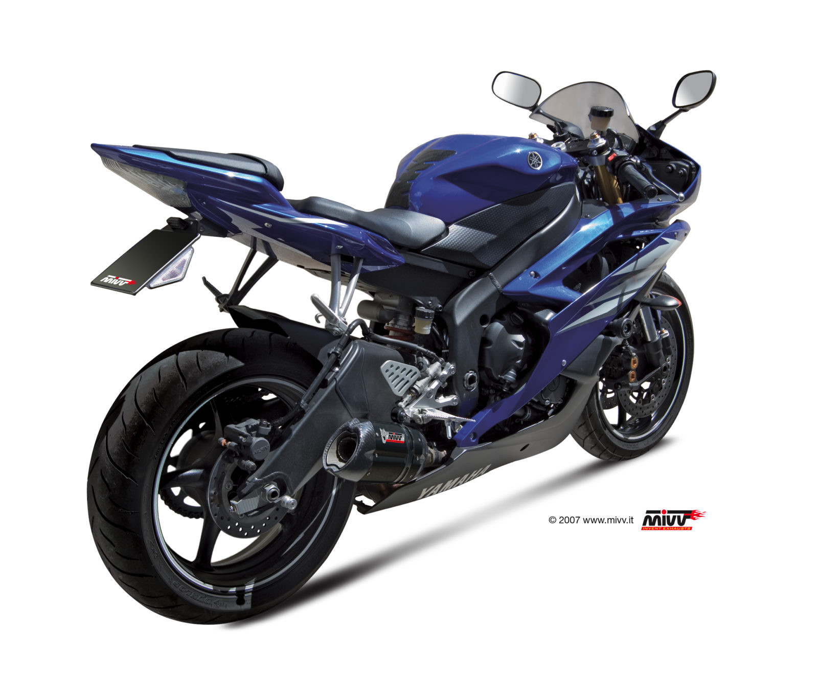 Mivv Slip-On Suono black con tapa carbono Yamaha YZF 600 R6 2006-16