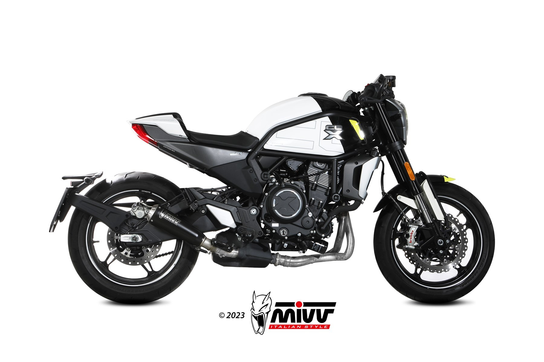 Mivv Full system 2x1 SR-1 Black Yamaha T-MAX 560 2022-25 (colector inox)