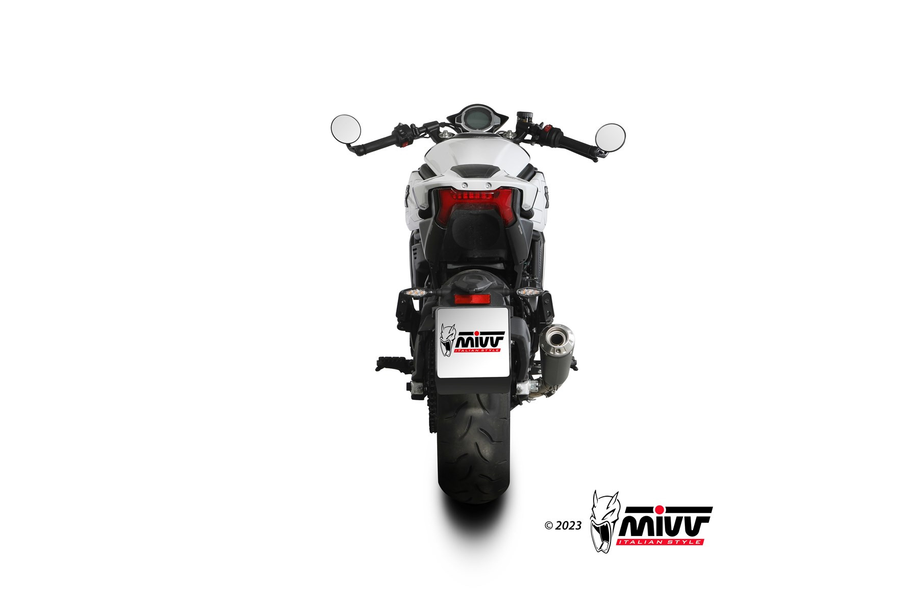 Mivv Full system 2x1 SR-1 Black Yamaha T-MAX 560 2022-25 (colector inox)